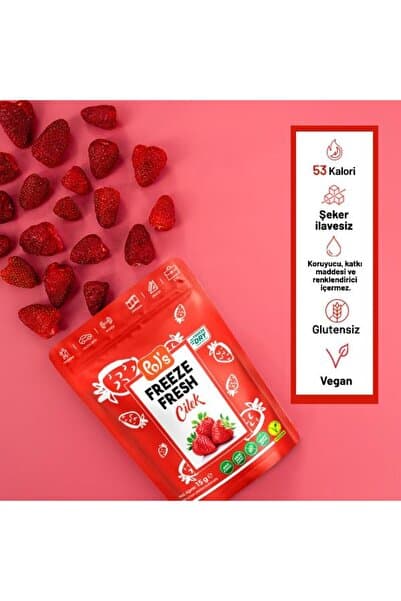 Pol's Pol’s Freeze Fresh Dondurularak Kurutulmuş Çilek 15 gr