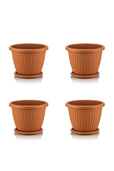 Hematorf Kemer Balkon Saksı 3 Litre - 4 Lü Set