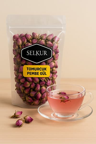 SELKUR Tomurcuk Gül Kurusu Pembe 50gr (ELENMİŞ, KATKISIZ, KOKULU)