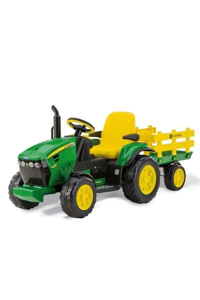 Peg Perego John Deere Ground Force With Trailer 12 Volt Akülü Traktör