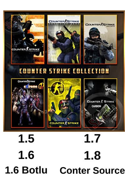 Tigdes 🎮 Counter Strike 1.5 1.6 1.7 1.8 Source 6 Oyun PC Seti | Botlu | Flash Bellekli Kurulum | Windows