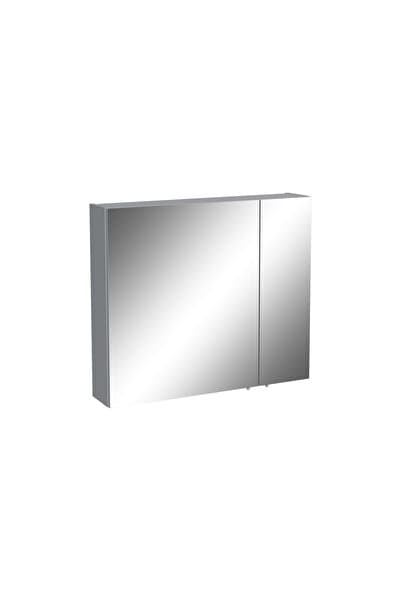 VitrA Shift T20 Aynalı Banyo Dolabı 81007, 80 cm, Sağ Kapaklı, Kül Gri, Asma Tip, Yavaş Kapanır