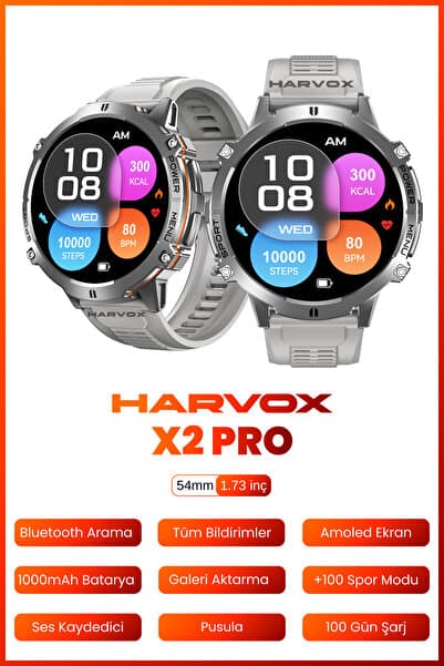 HARVOX Watch X2 Pro Akıllı Saat Iphone Ve Android Tüm Telefonlara Uyumlu