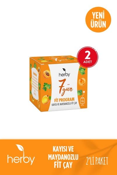Herby 7 Gün Fit Program - Kayısı ve Maydanozlu Fit Çay 2'li