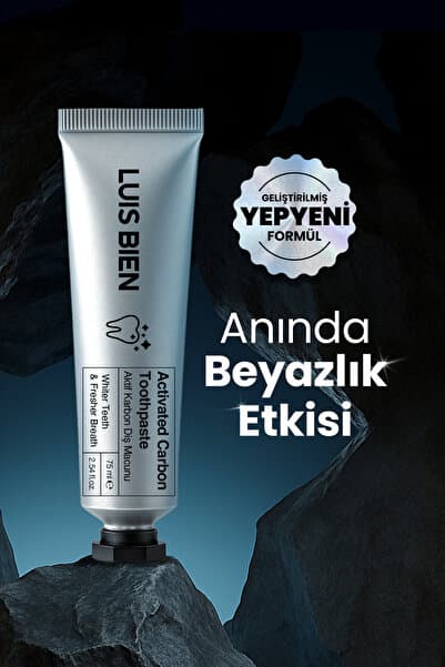 Luis Bien Organik Aktif Karbonlu Diş Beyazlatıcı Macun 75 ml – Çay/Kahve/Sigara Lekelerine Karşı Leke Giderici