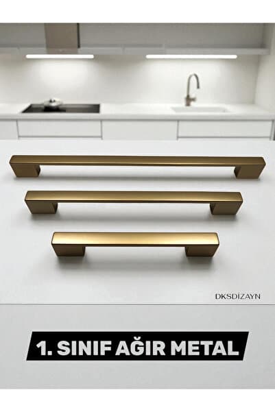 Yeni Nelgis 96-128 Mm Mat Altın Mobilya Çekmece Dolap Kulpu 1. Sınıf Ağır Metal Premium Mat Kulp