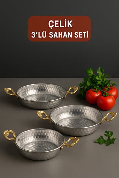 Otantik 3'lü Çelik Omlet Set