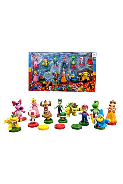 Brother Toys Süper Mario Luigi Oyuncak 16 Parça Kaliteli Figür Set