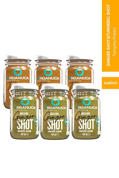 Organuca Organik Ginger Shot & Turmeric Shot 6'lı Tanışma Paketi