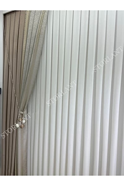 Storlant Bambu Ağır Gramajlı 1/3 Sık Pileli Ütü İstemez Tül Perde | Özel Seri Yoğun Dokulu Premium Bambu