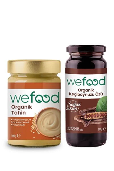 Wefood Organik Tahin 300 Gr + Organik Keçiboynuzu Özü 315 Gr