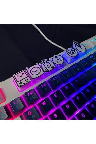 PUREYSMA Adventure Time 6'lı Keycap Seti | RGB Uyumlu Mekanik Klavye Tuş Başlıkları | Cherry MX Uyumlu