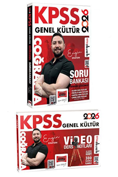 Yargı Yayınları 2026 KPSS Genel Kültür Coğrafya Soru Bankası ve Video Ders Notları Seti (Engin Eraydın)