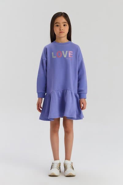 Tyess Basic BG Store Kız Çocuk Mor Elbise
