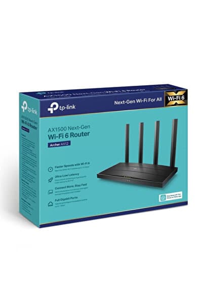 Archer Ax12 Ax1500 Wı-fı6 4 Port Gıgabıt 2.4/5ghz Dual Band Router