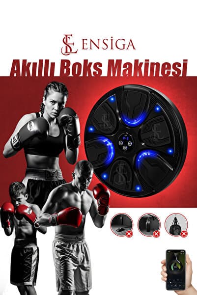 EN SİGA Boks Makinesi Akıllı Boks Standı Müzikli Eldivenli Yetişkin Çocuk Egzersiz Boks Spor Ekipmanı