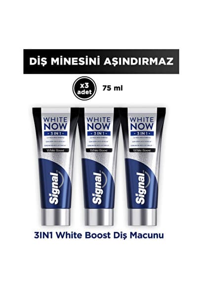 White Now Diş Macunu 3 in 1 White Boost 75 ml x3
