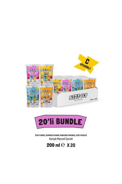 SIZZLE-POP Efsane 4’lü Summer Champ, Dancing Friends, Stay Funny, Easy Peachy x 4 Tat, 20 Adet