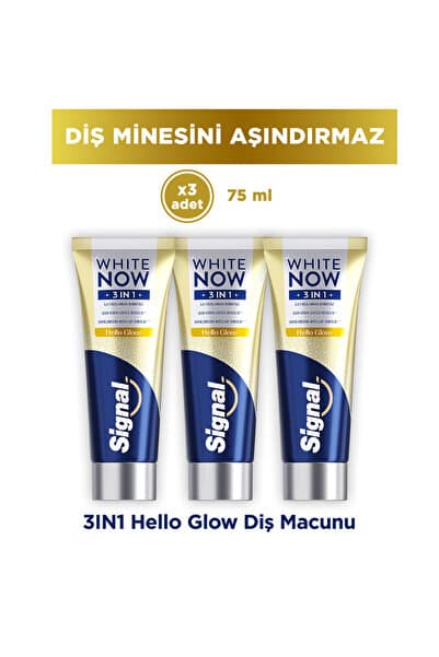 White Now Diş Macunu 3 in 1 Ekstra Işıltı 75 ml x3