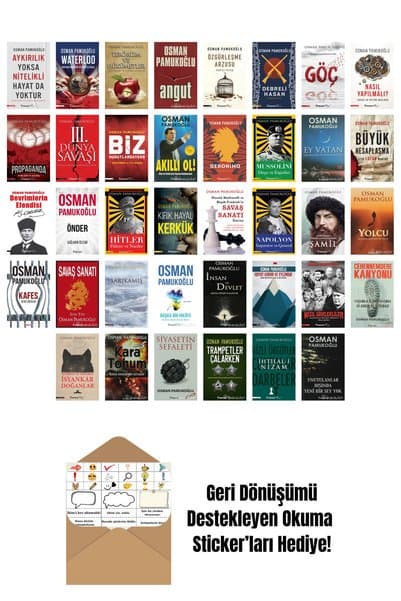 İnkılap Kitabevi Osman Pamukoğlu 38 Kitap Seti + Okuma Sticker'ları