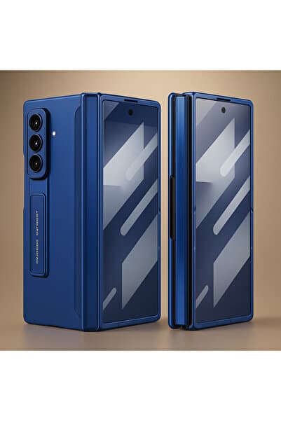 Rivor Samsung Galaxy Z Fold 7 Uyumlu Kılıf Kamera Korumalı Standlı Sert Magnet Premium Kılıf