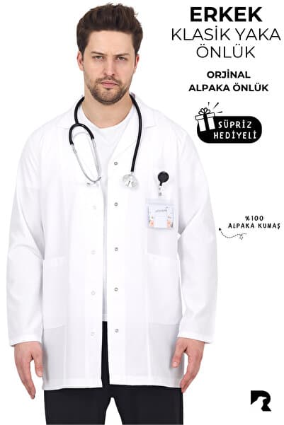 KARGA ÜNİFORMA Uzun Kol Beyaz Erkek Hemşire Önlüğü Doktor Önlüğü Öğretmen Önlüğü Eczacı Laborant Önlüğü