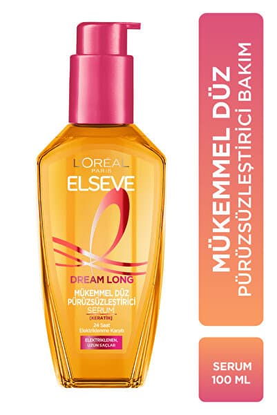 Elseve Dream Long Elektriklenen Yıpranmış Saçlara Mükemmel Düz Isı Koruyucu Pürüzsüzleştirici Serum 100ml