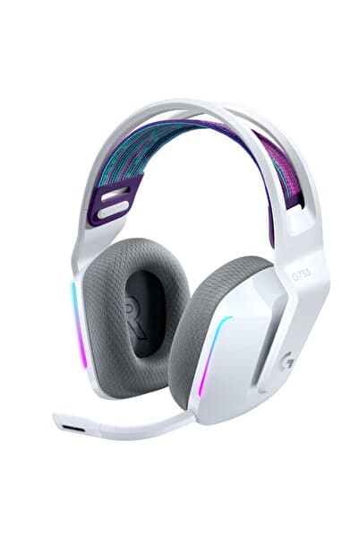 G733 White 981-000883 7.1 Surround RGB Mikrofonlu LightSpeed Kablosuz Gaming (Oyuncu) Kulak
