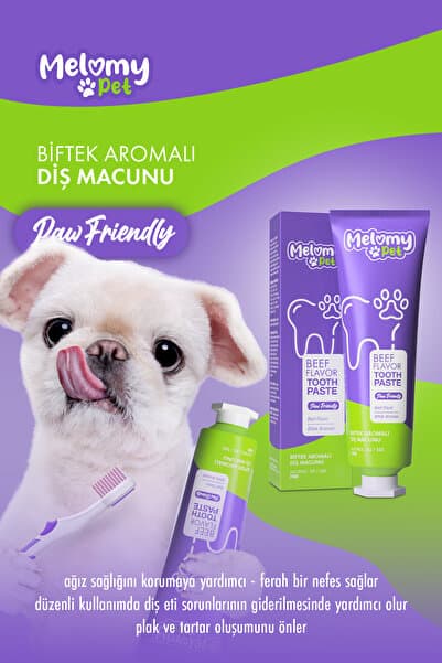 Melomy Köpek Biftek Aromalı Diş Macunu 50ml