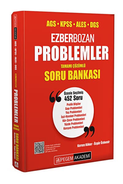Pegem Akademi Yayıncılık Ezberbozan Problemler Soru Bankası