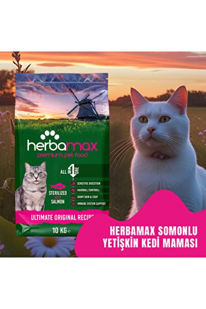 Kilo Dengeleyici Özellikte Kısırlaştırılmış Somonlu Yetişkin Kedi Maması 20kg (2X10KG)