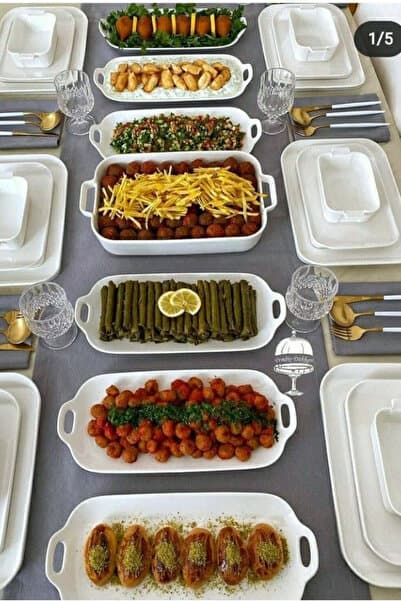 6 Lı Sunum Tabağı Orta Sunum Tavuk Dünyası 32×14 cm