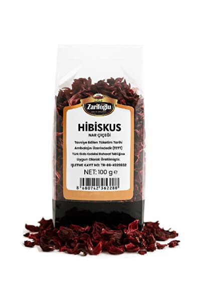 Zarifoğlu Hibiskus Nar Çiçeği Otu Bitkisi Şifalı Bitkiler - Mekke Gülü 100 g