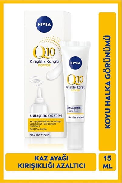 Q10 Kırışıklık Karşıtı Göz Bakım Kremi 15ml, Şişkinlik,Koyu Halka Görünümü,Hyaluronik Asit,Kreatin