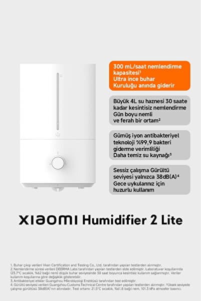 Xiaomi Humidifier 2 Lite - 4L Hava Nemlendirici,300mL/H Buhar Çıkışı, Sessiz Kullanım (Xiaomi TR Garantili)