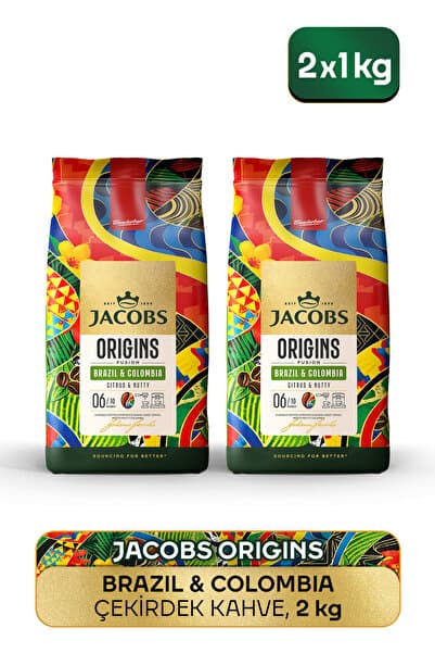 Origins Brazil & Colombia Çekirdek Kahve 1 Kg x 2 Adet