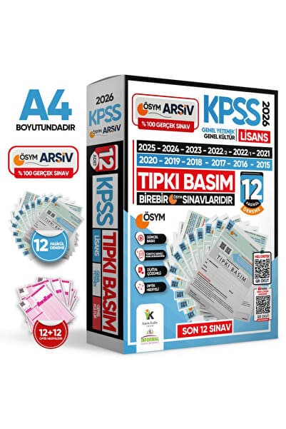 İnformal Yayınları 2026 KPSS Lisans ÖSYM Çıkmış Soru Tıpkı Basım 12li Deneme Paketi Video Çözümlü Türkiye Geneli