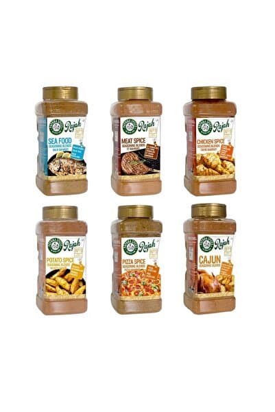 RAJAH Lezzetçi 6 Lı Set Et Balık Tavuk Patates Pizza Kajun 120 gr X 6 Adet
