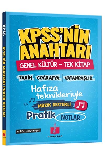 2026 Kpss'nin Anahtarı Hafıza Teknikleriyle Müzik Destekli Pratik Notlar - Genel Kültür Tek Kitap