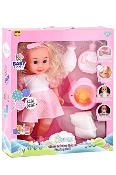 Global Toys Altını Islatan Et Bebek – 34 cm Aksesuarlı Sesli Oyuncak Bebek (%100 Yerli)