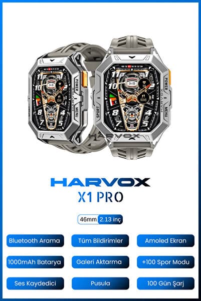 HARVOX Watch X1 Pro Akıllı Saat Iphone Ve Android Tüm Telefonlara Uyumlu