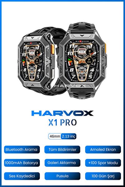 HARVOX Watch X1 Pro Akıllı Saat Iphone Ve Android Tüm Telefonlara Uyumlu