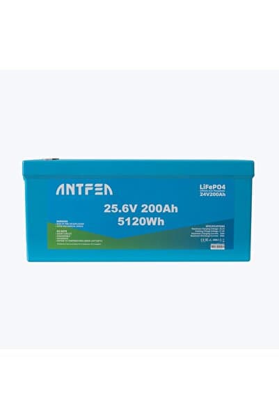 Antfea 25.6V 200Ah ABS Lityum Akü Akıllı Ekran Bluetooth LiFePo4 (Yat, Karavan, Tekne Aküsü)