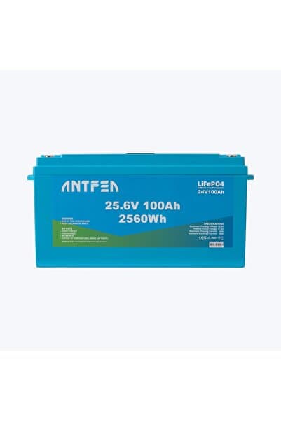 Antfea 25.6V 100Ah ABS Lityum Akü Akıllı Ekran Bluetooth LiFePo4 (Yat, Karavan, Tekne Aküsü)