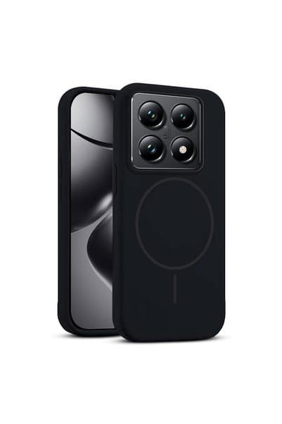 Zebana Xiaomi Mi 14T Uyumlu Kılıf Zebana Liquid Soft Silikon Kılıf (Kablosuz Şarj Destekli) Siyah