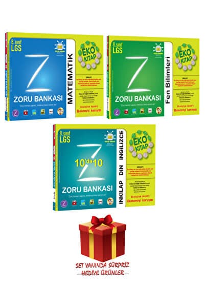Tonguç Yayınları 8. Sınıf 10'da 10 LGS Matematik+Fen+İnkılap+Din Kültürü+İngilizce Zoru Bankası Seti