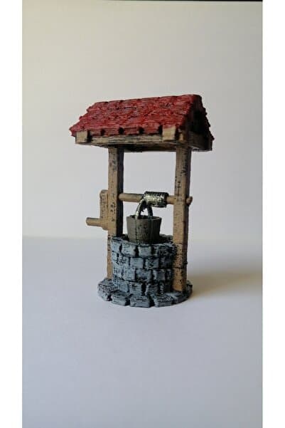 3deepdesign 3D Baskı Minyatür 8.5 *5.5 Cm Teraryuma Özel Dekoratif Kuyu-Diorama Dekoru