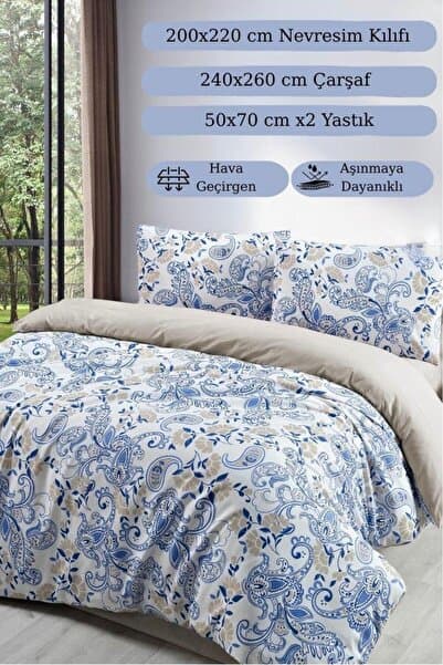 MODALİN Çift Kişilik Nevresim Takımı 4 Parça Hürrem Çok Renkli - 200x220