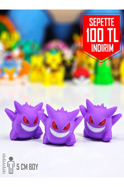 Suelo Butik Pokemon Gengar Figürü Pokemon Karakter Figür Oyuncakları 5 Cm (1 Adet)