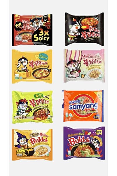 SEZAR GROUP Hot Chicken Ramen 8'li Kombo Karışık Paket BULDAL